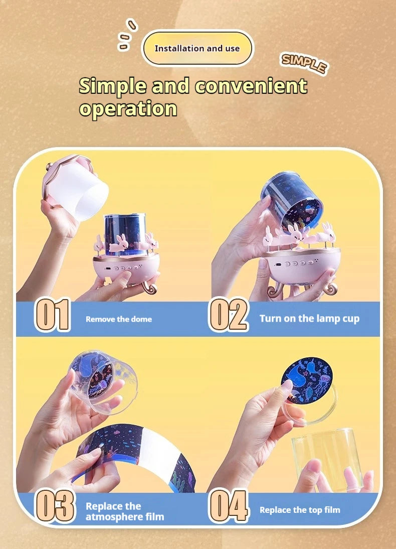 CARRUSEL GIRATORIO 360 LUCES LED